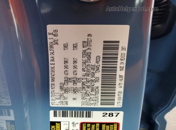 3TMLB5JN1TM283346 2026 TOYOTA TACOMA Blue Vista del compartimento del motor