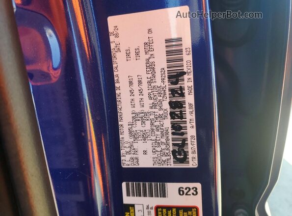 3TMLB5JN3RM049041 2024 TOYOTA TACOMA Blue Widok komory silnika