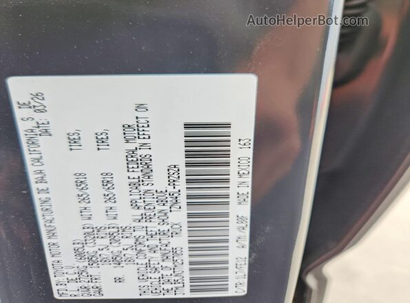 3TMLB5JN3TM257055 2026 TOYOTA TACOMA Серый Вид наклейки с VIN-кодом