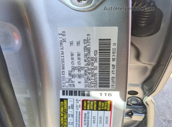 3TMLB5JN3TM277595 2026 TOYOTA TACOMA Silver Vista de la etiqueta del VIN