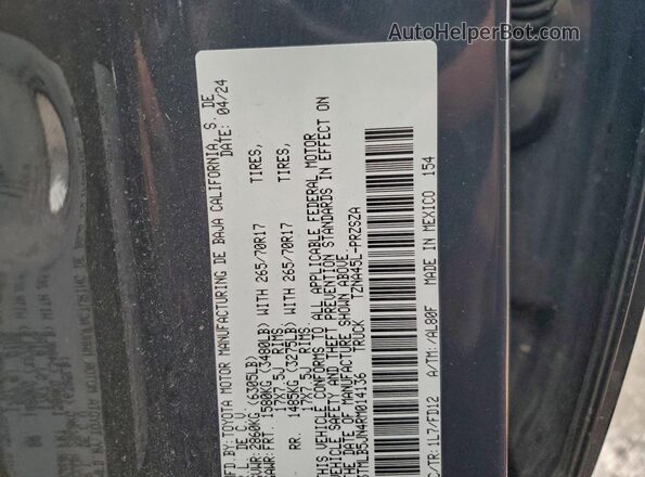 3TMLB5JN4RM014136 2024 TOYOTA TACOMA Gray Vista del compartimento del motor