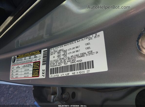 3TMLB5JN4SM146819 2025 TOYOTA TACOMA Gray Vista del compartimento del motor
