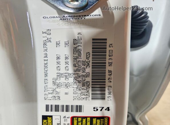 3TMLB5JN4TM240250 2026 TOYOTA TACOMA White Շարժիչի բաժամունքի տեսք