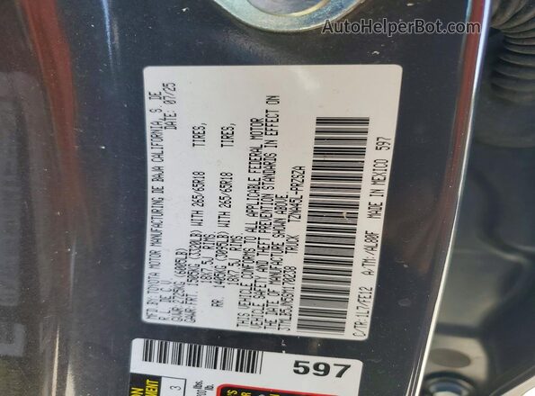 3TMLB5JN5SM170238 2025 TOYOTA TACOMA Black Շարժիչի բաժամունքի տեսք