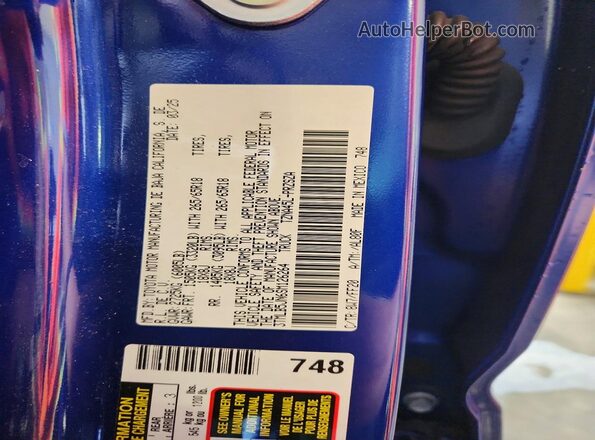 3TMLB5JN6SM126264 2025 TOYOTA TACOMA Blue Widok komory silnika