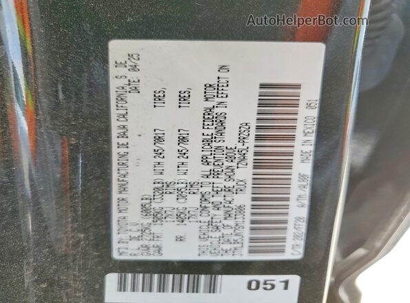 3TMLB5JN7SM133806 2025 TOYOTA TACOMA Black VIN sticker view