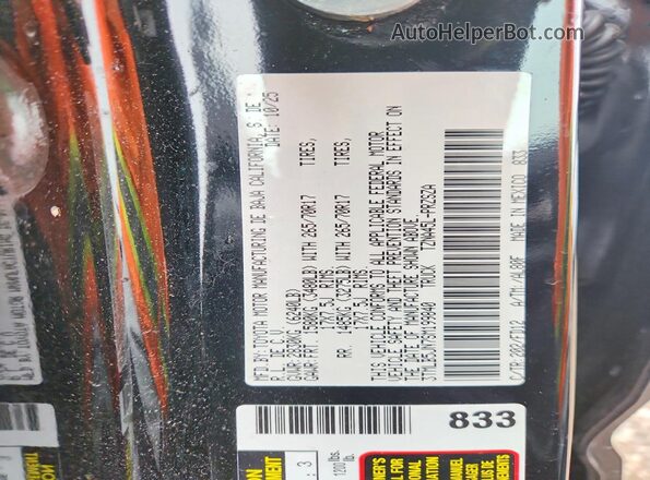 3TMLB5JN7SM199840 2025 TOYOTA TACOMA Black VIN կոդի պիտակի տեսք