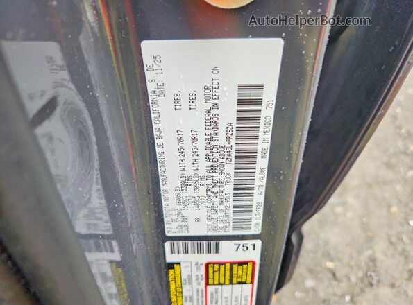 3TMLB5JN7TM219313 2026 TOYOTA TACOMA Gray VIN კოდის სტიკერის ხედი