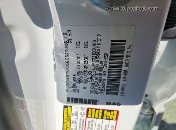 3TMLB5JN8RM054980 2024 TOYOTA TACOMA White Widok naklejki z numerem VIN
