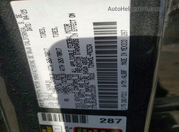 3TMLB5JN9SM133189 2025 TOYOTA TACOMA Black VIN կոդի պիտակի տեսք