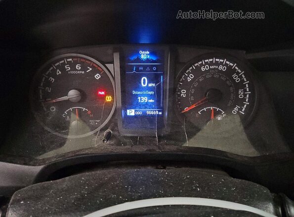3TYAX5GN1MT019310 2021 TOYOTA TACOMA Белый Вид щитка приборов