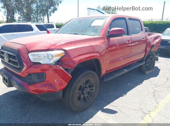 3TYAX5GN2MT020174 2021 TOYOTA TACOMA Burgundy Vista tres cuartos delantera izquierda