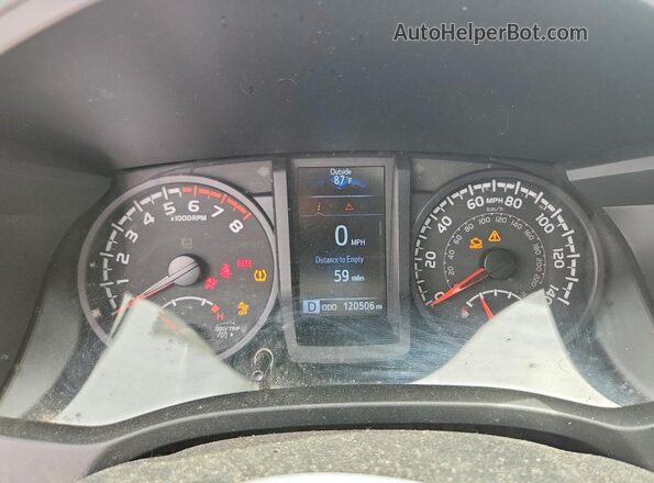 3TYAX5GN7NT043824 2022 TOYOTA TACOMA Red Instrument cluster view