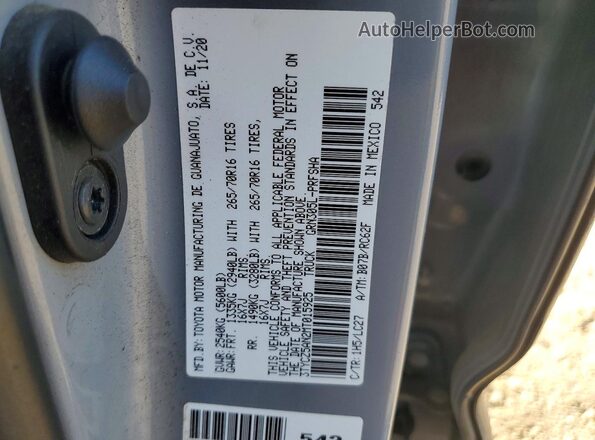 3TYCZ5AN2MT015925 2021 TOYOTA TACOMA Gray Widok komory silnika