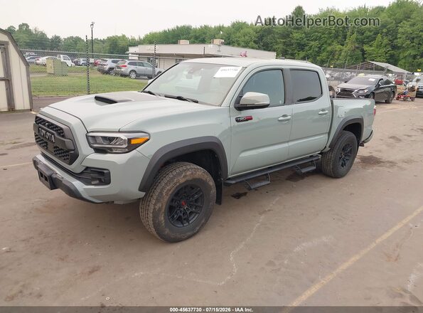 3TYCZ5AN3MT048495 2021 TOYOTA TACOMA Green წინა მარცხენა ხედი სამი მეოთხედიდან