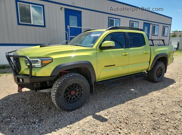 3TYCZ5AN3NT073480 2022 TOYOTA TACOMA Green Vista de la etiqueta del VIN