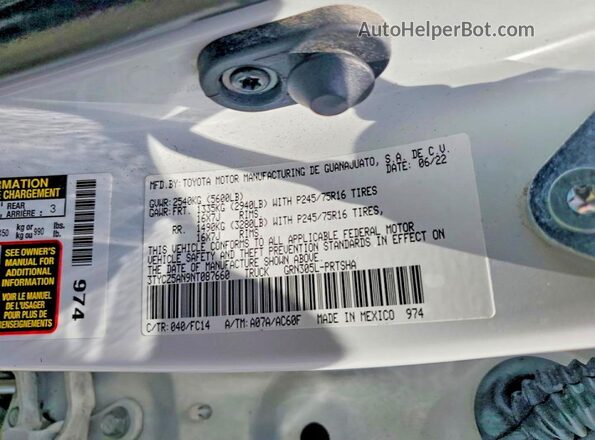 3TYCZ5AN9NT087660 2022 TOYOTA TACOMA Белый Вид подкапотного пространства
