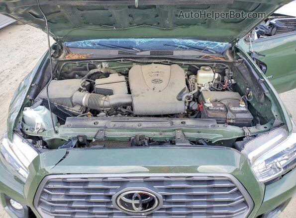 3TYCZ5ANXMT039907 2021 TOYOTA TACOMA Green Вид задньої частини салону