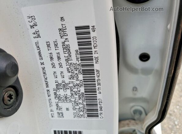 3TYDZ5BNXPT022080 2023 TOYOTA TACOMA White Вид підкапотного простору