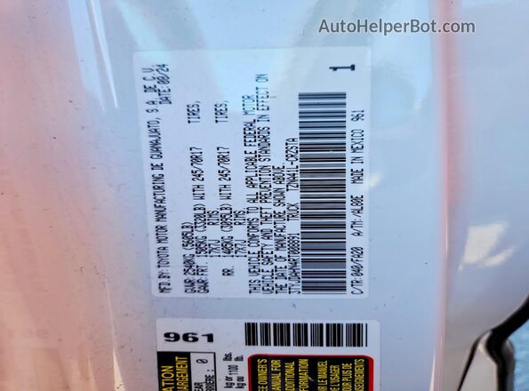 3TYJDAHN4RT008891 2024 TOYOTA TACOMA Белый Вид подкапотного пространства