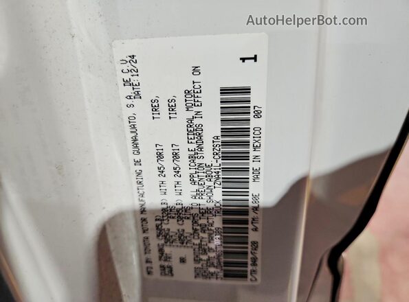 3TYJDAHN6ST018389 2025 TOYOTA TACOMA White ძრავის განყოფილების ხედი