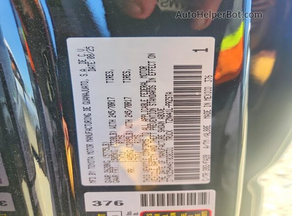 3TYKD5HN4ST038331 2025 TOYOTA TACOMA Black Engine compartment view