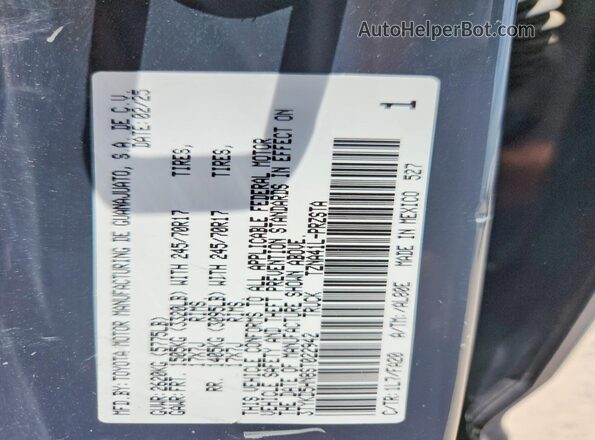 3TYKD5HN8ST022942 2025 TOYOTA TACOMA Charcoal Widok komory silnika