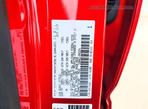 3TYKD5HN8TT041007 2026 TOYOTA TACOMA Red Widok komory silnika