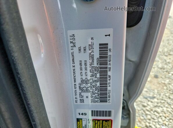 3TYLB5JN6RT060524 2024 TOYOTA TACOMA White VIN կոդի պիտակի տեսք
