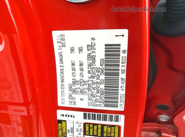 3TYLB5JN7ST082019 2025 TOYOTA TACOMA Red Շարժիչի բաժամունքի տեսք