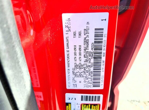 3TYLB5JNXRT057805 2024 TOYOTA TACOMA Red Вид підкапотного простору