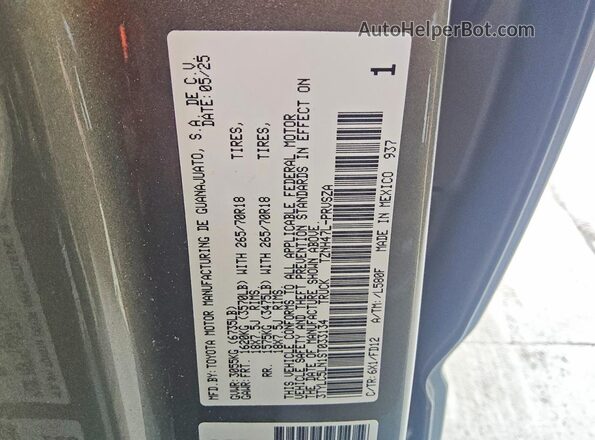 3TYLC5LN1ST033134 2025 TOYOTA TACOMA Brown ძრავის განყოფილების ხედი