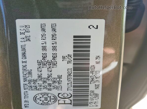 3TYLC5LN7ST042131 2025 TOYOTA TACOMA Brown Vista del compartimento del motor