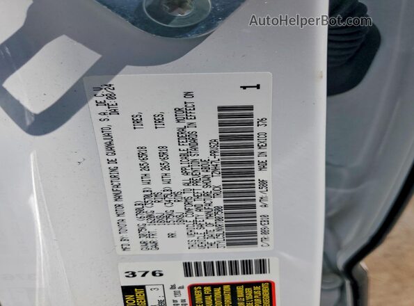 3TYLC5LNXRT007500 2024 TOYOTA TACOMA White Вид підкапотного простору