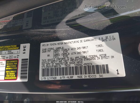 3TYLD5KN1RT009134 2024 TOYOTA TACOMA Gray Շարժիչի բաժամունքի տեսք