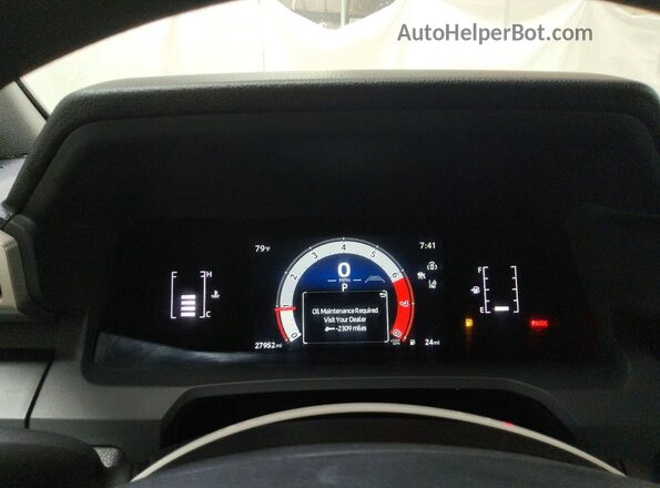 3TYLD5KN9ST020727 2025 TOYOTA TACOMA Red Instrument cluster view