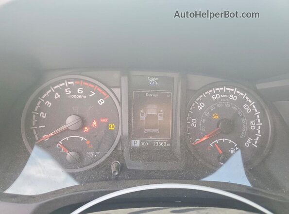 3TYRX5GN1NT063716 2022 TOYOTA TACOMA Charcoal Instrument cluster view