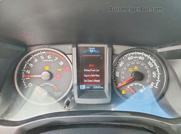 3TYRX5GN1NT065028 2022 TOYOTA TACOMA White Widok zestawu wskaźników