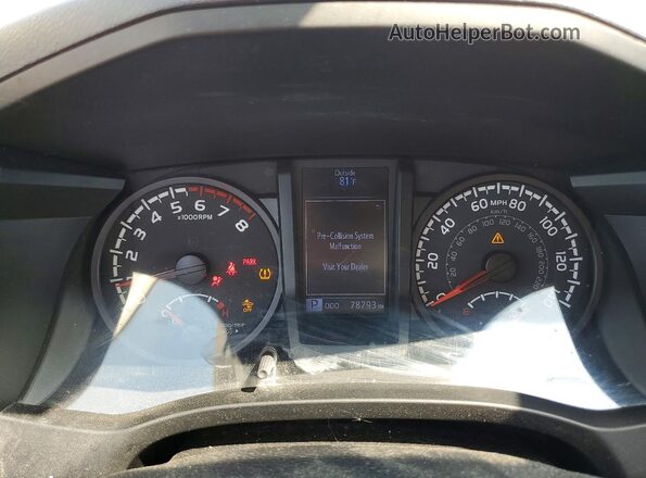 3TYRX5GN2LT004445 2020 TOYOTA TACOMA White Widok zestawu wskaźników