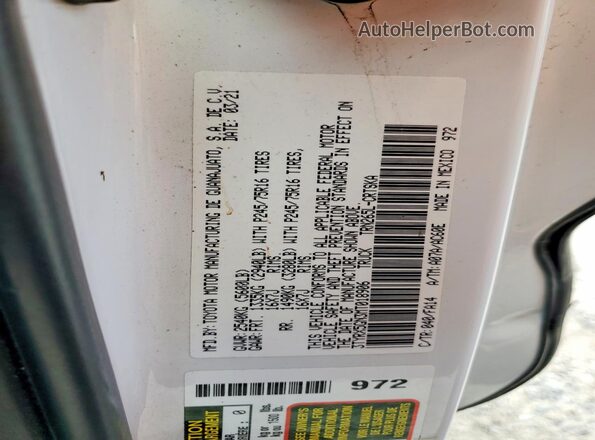3TYRX5GN3MT018906 2021 TOYOTA TACOMA Белый Вид наклейки с VIN-кодом