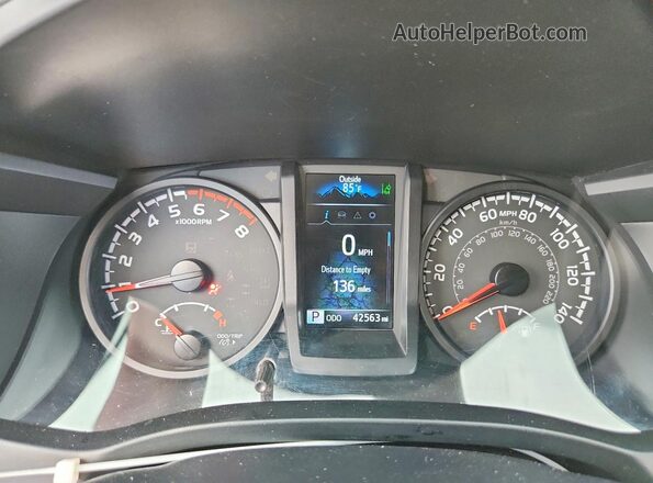 3TYRX5GN5NT056123 2022 TOYOTA TACOMA White Widok zestawu wskaźników