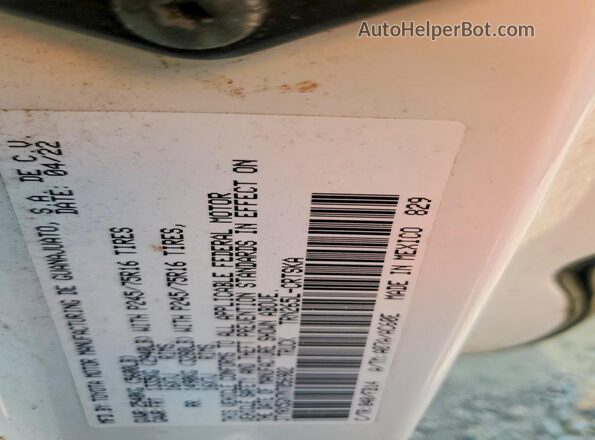 3TYRX5GN7NT056902 2022 TOYOTA TACOMA White VIN კოდის სტიკერის ხედი