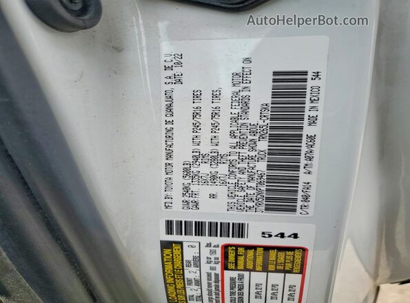 3TYRX5GNXPT069467 2023 TOYOTA TACOMA White VIN կոդի պիտակի տեսք