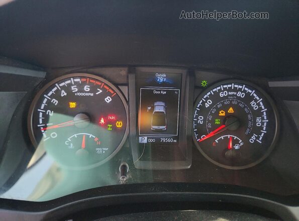 3TYSX5ENXLT002267 2020 TOYOTA TACOMA Black Instrument cluster view