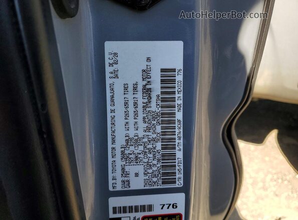 3TYSZ5AN2LT001145 2020 TOYOTA TACOMA Gray Widok komory silnika
