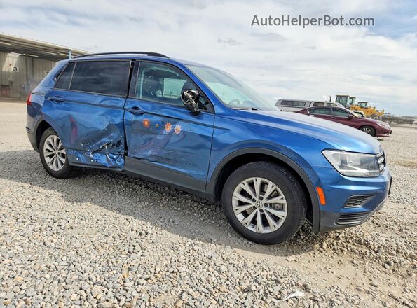 3VV0B7AX0KM043737 2019 VOLKSWAGEN TIGUAN Blue Przód prawy