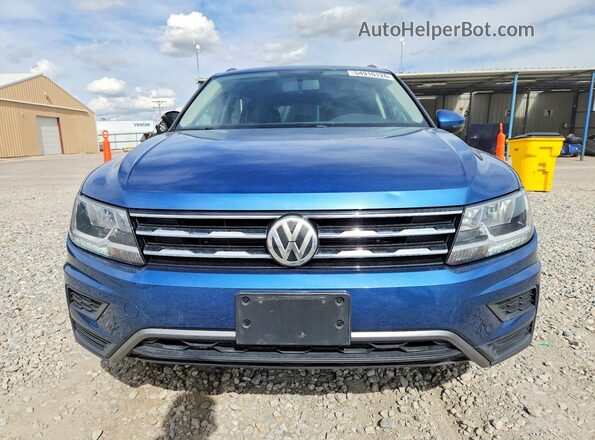 3VV0B7AX0KM043737 2019 VOLKSWAGEN TIGUAN Blue Widok z przodu