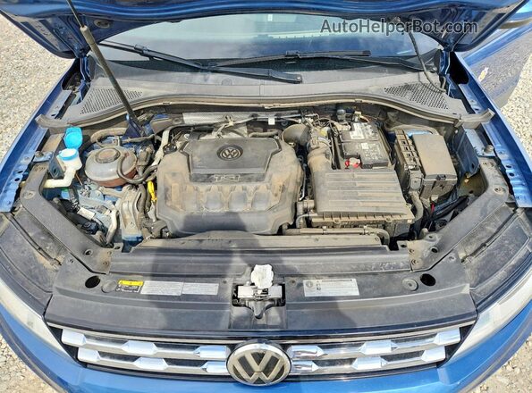 3VV0B7AX0KM043737 2019 VOLKSWAGEN TIGUAN Blue Widok komory silnika