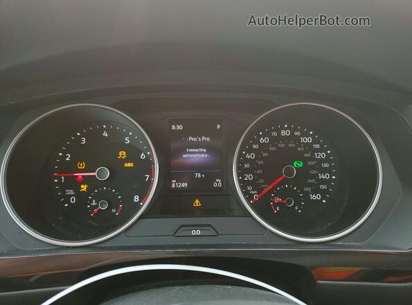 3VV0B7AX5KM118030 2019 VOLKSWAGEN TIGUAN Orange Instrument cluster view
