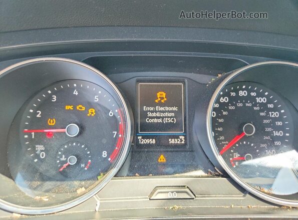 3VV0B7AX5KM118285 2019 VOLKSWAGEN TIGUAN Бирюзовый Вид щитка приборов